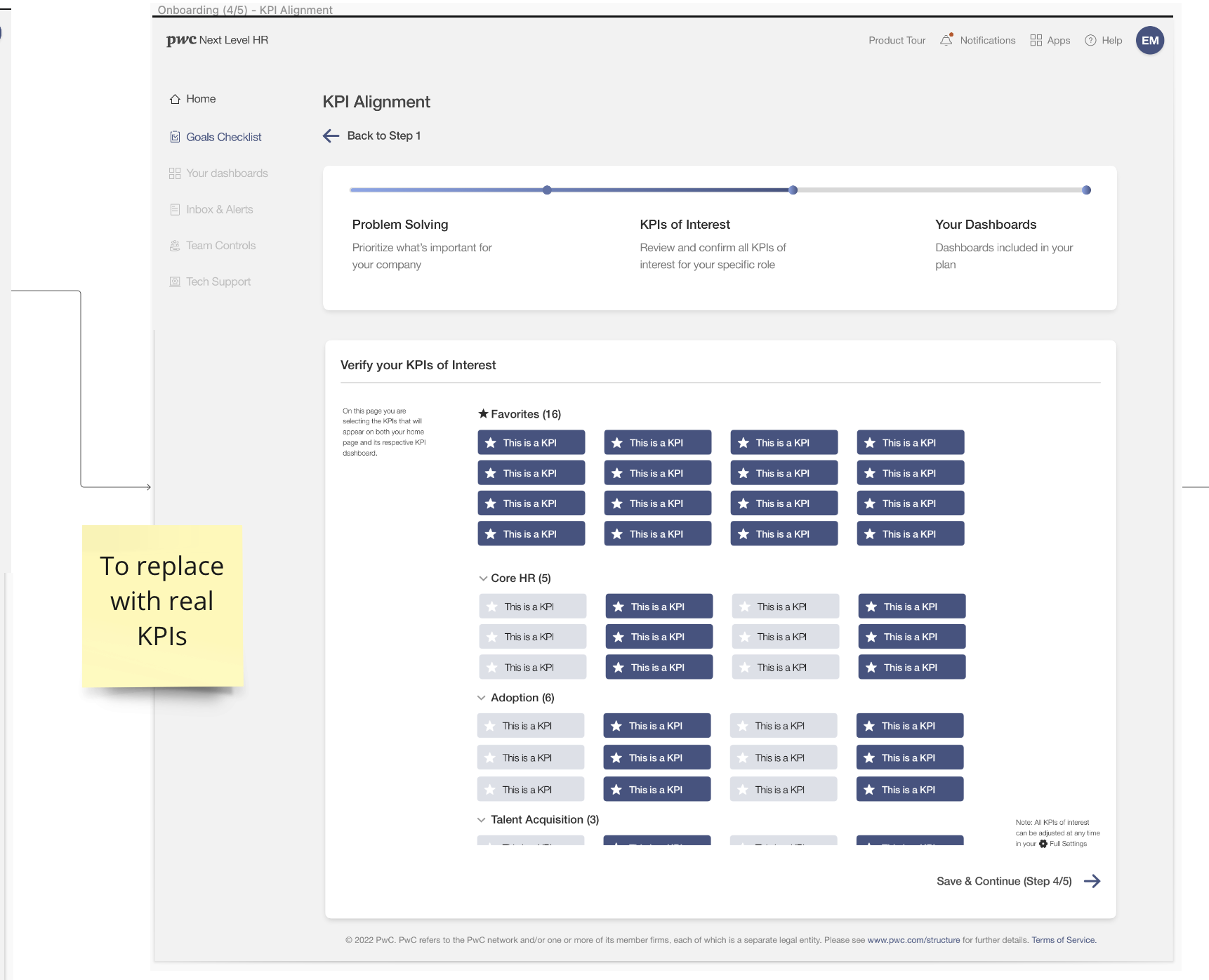 PwC Next Level HR — onboarding KPI verification